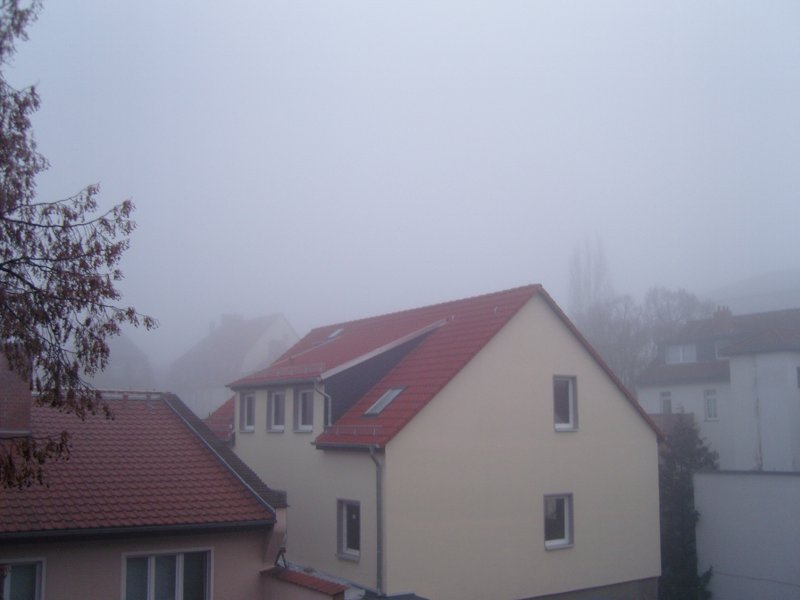 neblige Stadtlandschaft Weimar