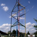 Der Feininger-Turm in Mellingen. Eine Kunstinstallation von Marcel Kalberer aus dem Jahr 1999.